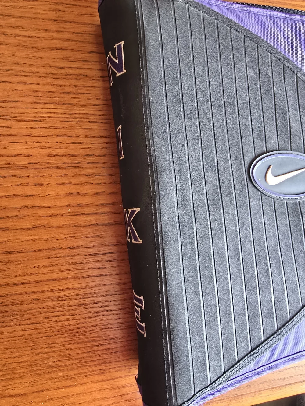 Nike Purple and Black Zippered Binder Sleeve